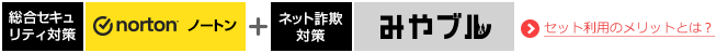 ノートンのウイルス対策＋ネット詐欺対策のみやブル（旧詐欺ウォール）
